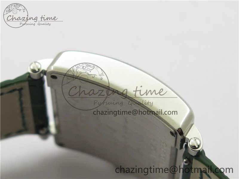 Master Square SS Ladies ZF 1:1 Best Edition White Colorful Roman Dial on Green Leather Strap Ronda Quartz