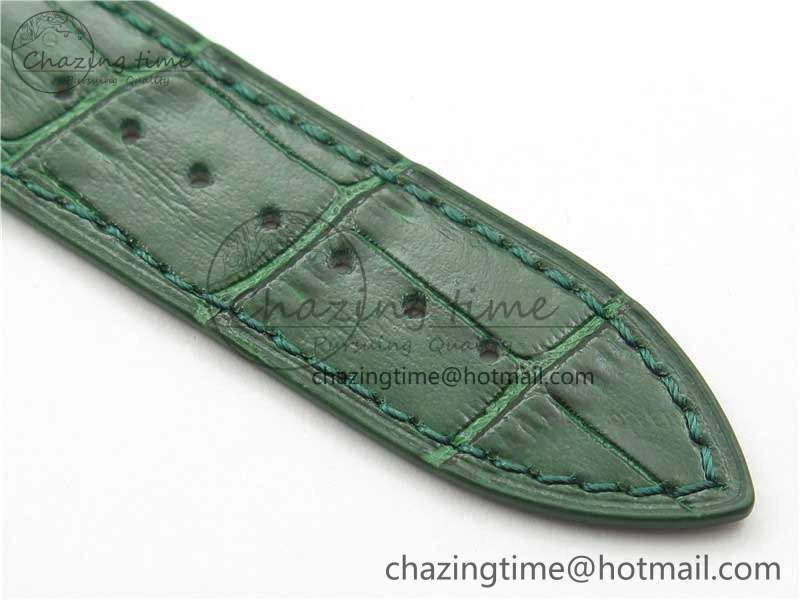 Master Square SS Ladies ZF 1:1 Best Edition White Colorful Roman Dial on Green Leather Strap Ronda Quartz