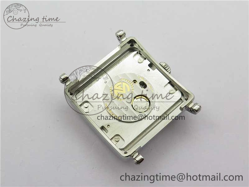 Master Square SS Ladies ZF 1:1 Best Edition White Colorful Roman Dial on Red Leather Strap Ronda Quartz