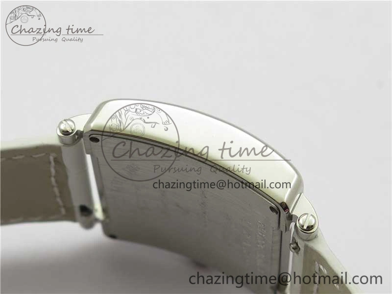 Master Square SS Ladies ZF 1:1 Best Edition White Colorful Roman Dial on White Leather Strap Ronda Quartz