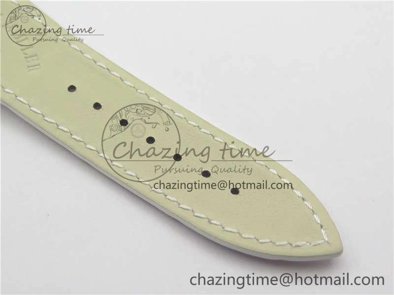 Master Square SS Ladies ZF 1:1 Best Edition White Colorful Roman Dial on White Leather Strap Ronda Quartz