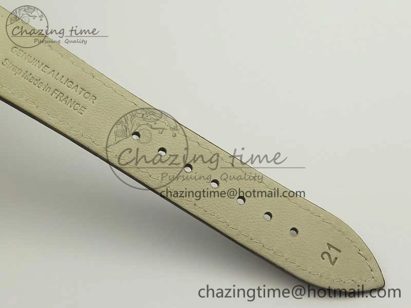 Master Ultra Thin Date 1282510 RG ZF 1:1 Best Edition Eggshell Beige Dial on Brown Leather Strap A899 1