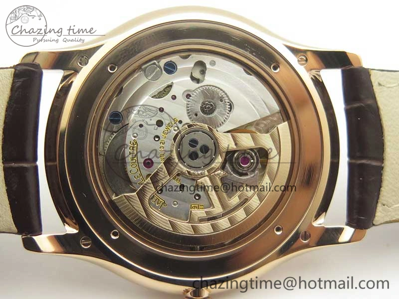 Master Ultra Thin Date 1282510 RG ZF 1:1 Best Edition Eggshell Beige Dial on Brown Leather Strap A899 1