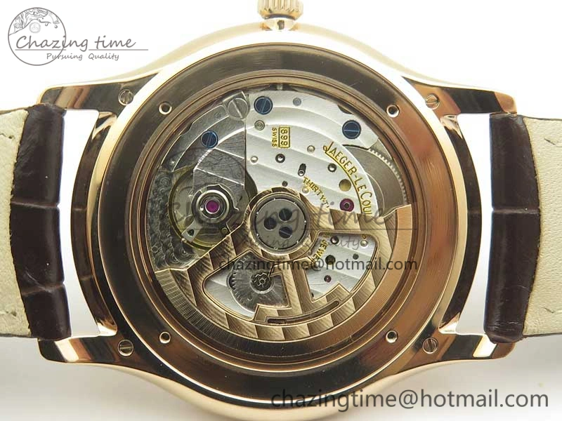 Master Ultra Thin Date 1282510 RG ZF 1:1 Best Edition Eggshell Beige Dial on Brown Leather Strap A899 1