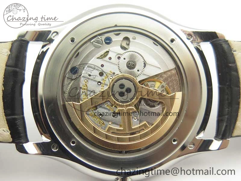 Master Ultra Thin Date 1288420 SS ZF 1:1 Best Edition Silver Dial on Black Leather Strap A899 1