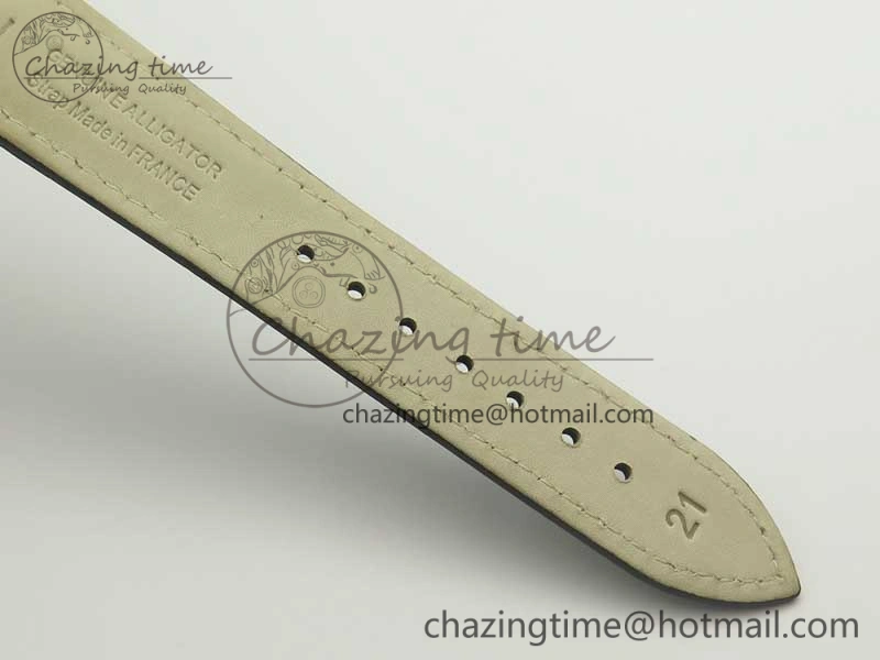 Master Ultra Thin Date 1288420 SS ZF 1:1 Best Edition Silver Dial on Black Leather Strap A899 1