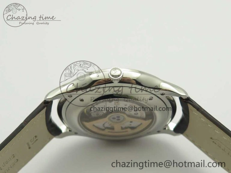 Master Ultra Thin Date 1288420 ZF 1:1 Best Edition Gold Dial on Brown Leather Strap A899 1
