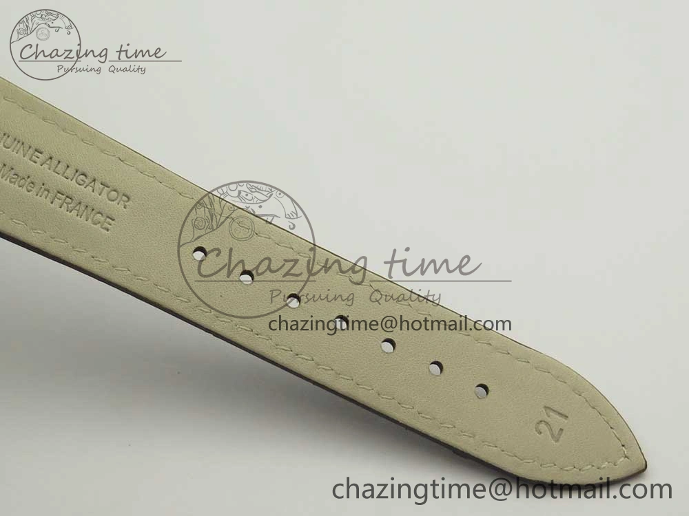 Master Ultra Thin Date 1288420 ZF 1:1 Best Edition Gold Dial on Brown Leather Strap A899 1
