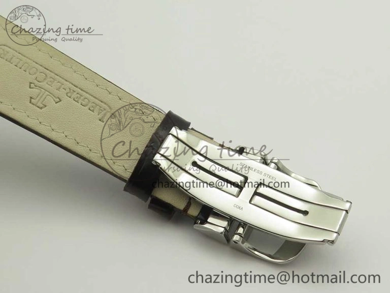Master Ultra Thin Date 1288420 ZF 1:1 Best Edition Gold Dial on Brown Leather Strap A899 1