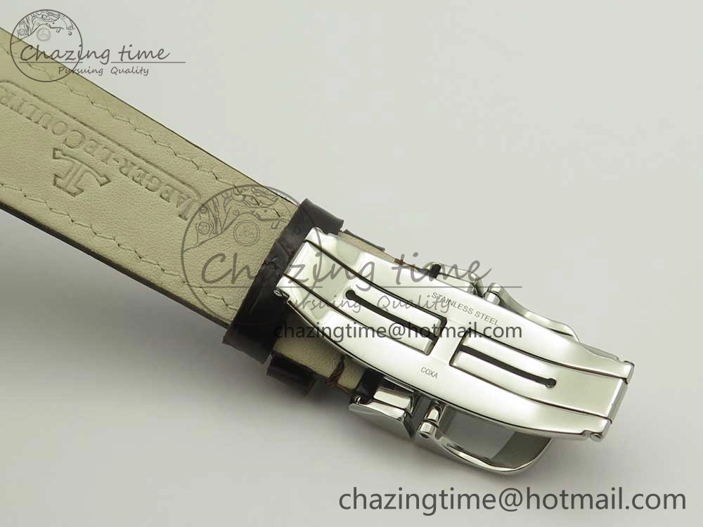 Master Ultra Thin Date 1288420 ZF 1:1 Best Edition Gold Dial on Brown Leather Strap A899 1