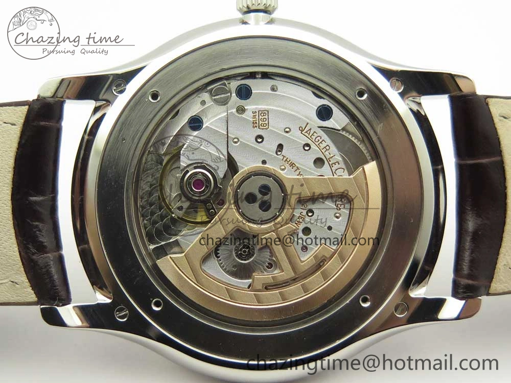 Master Ultra Thin Date 1288420 ZF 1:1 Best Edition Gold Dial on Brown Leather Strap A899 1