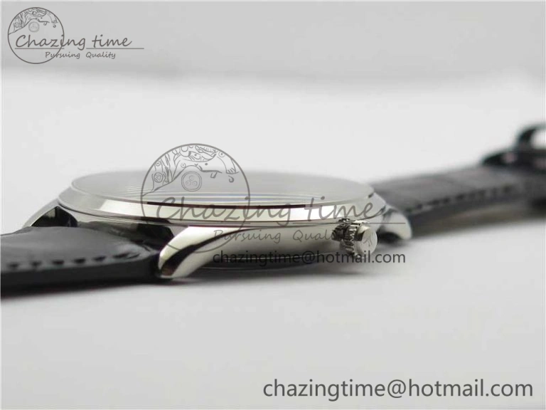 Master Ultra Thin Date FKF 1:1 Best Edition Blue Dial on Black Leather Strap A898
