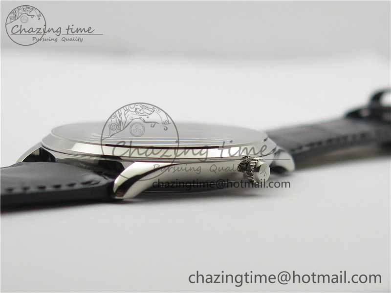 Master Ultra Thin Date FKF 1:1 Best Edition Blue Dial on Black Leather Strap A898