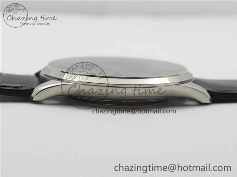 Master Ultra Thin Date FKF 1:1 Best Edition Blue Dial on Black Leather Strap A898