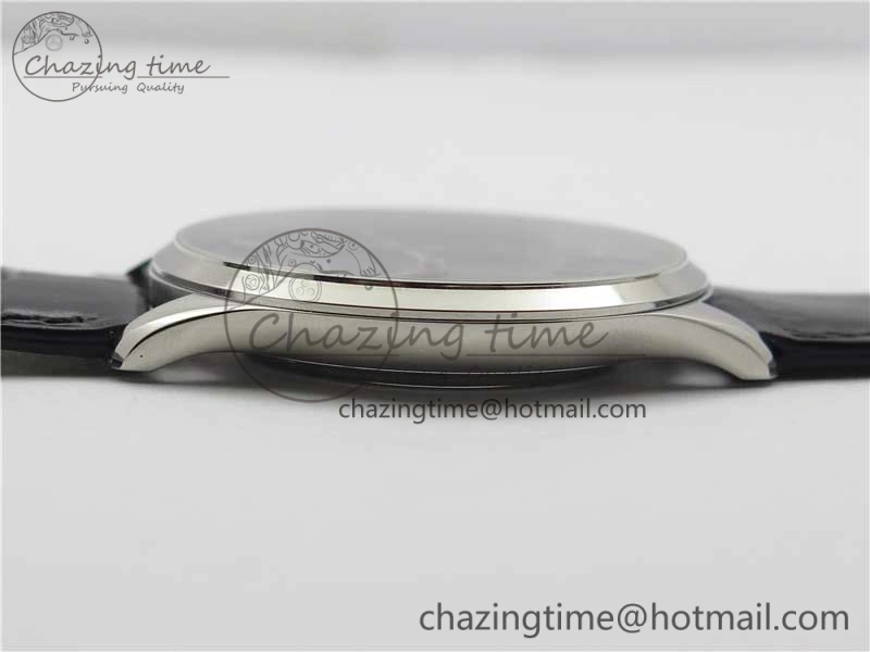Master Ultra Thin Date FKF 1:1 Best Edition Blue Dial on Black Leather Strap A898