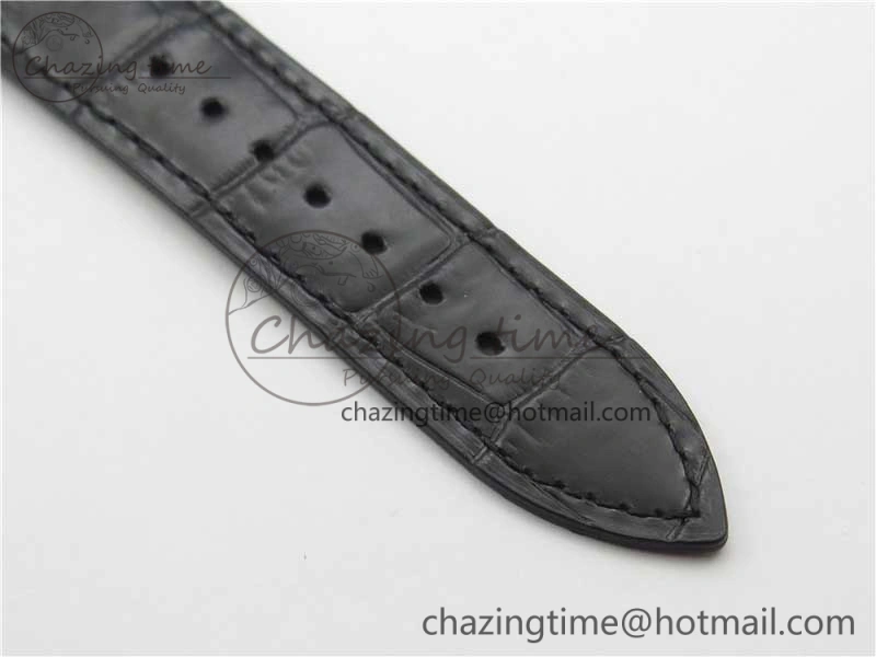 Master Ultra Thin Date FKF 1:1 Best Edition Blue Dial on Black Leather Strap A898