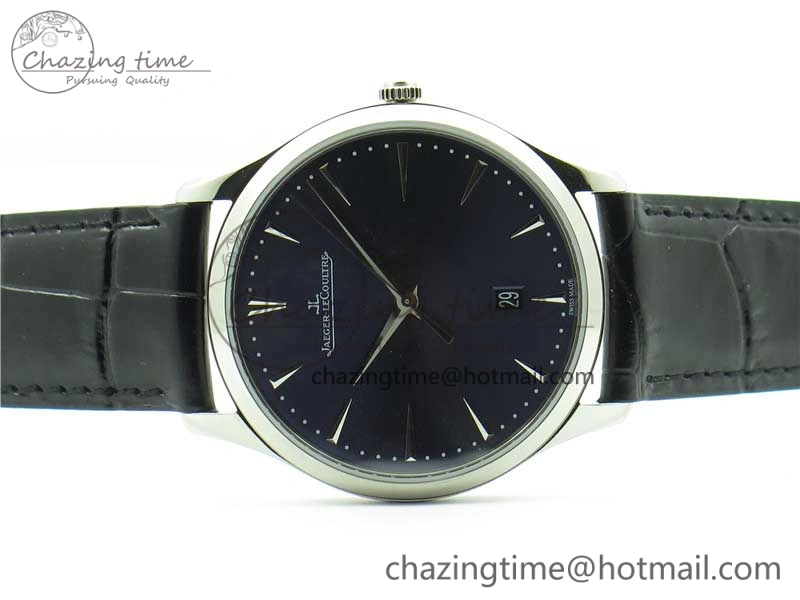 Master Ultra Thin Date FKF 1:1 Best Edition Blue Dial on Black Leather Strap A898