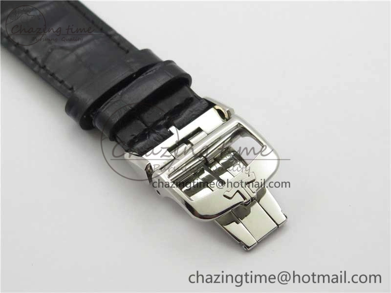 Master Ultra Thin Date FKF 1:1 Best Edition Blue Dial on Black Leather Strap A898