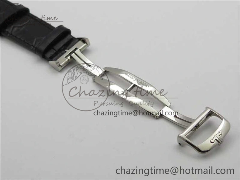 Master Ultra Thin Date FKF 1:1 Best Edition Blue Dial on Black Leather Strap A898