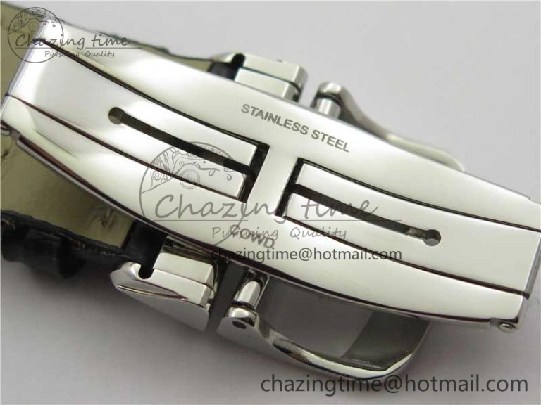 Master Ultra Thin Date FKF 1:1 Best Edition Blue Dial on Black Leather Strap A898