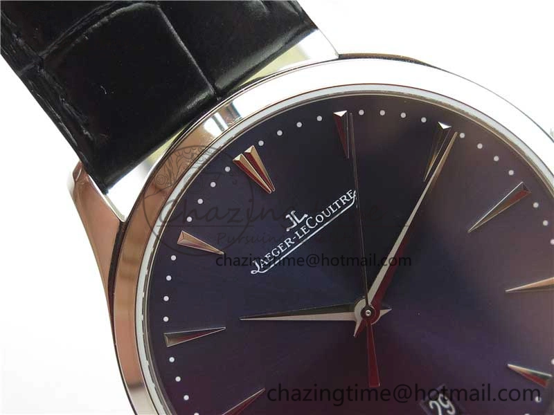 Master Ultra Thin Date FKF 1:1 Best Edition Blue Dial on Black Leather Strap A898