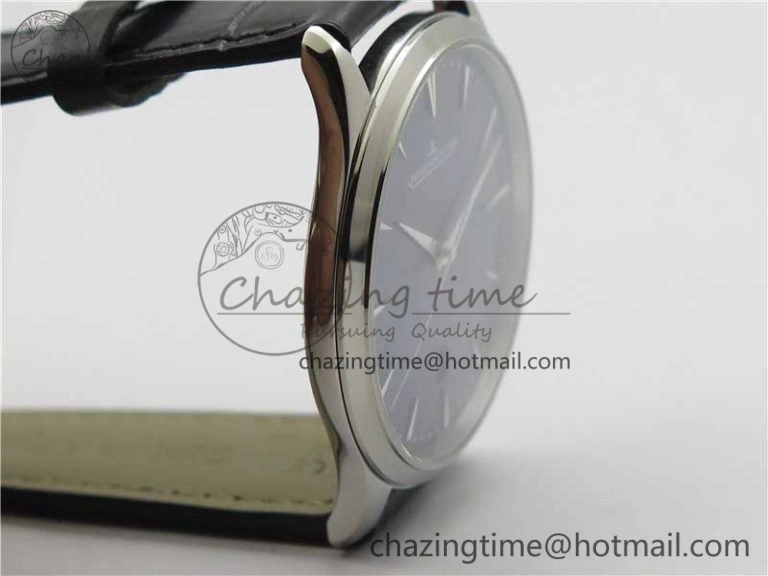 Master Ultra Thin Date FKF 1:1 Best Edition Blue Dial on Black Leather Strap A898
