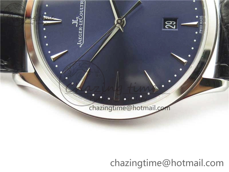 Master Ultra Thin Date FKF 1:1 Best Edition Blue Dial on Black Leather Strap A898