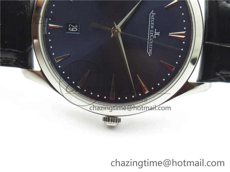 Master Ultra Thin Date FKF 1:1 Best Edition Blue Dial on Black Leather Strap A898