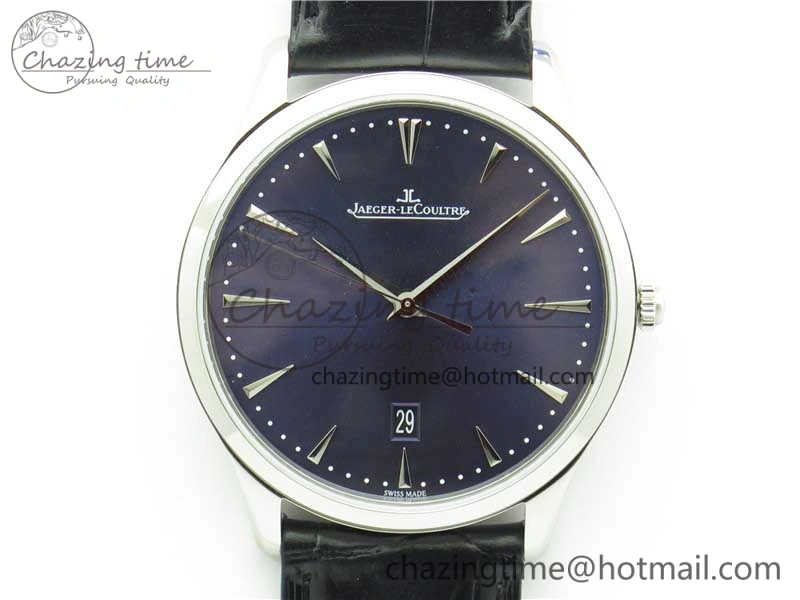 Master Ultra Thin Date FKF 1:1 Best Edition Blue Dial on Black Leather Strap A898