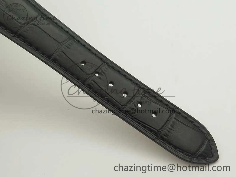 Master Ultra Thin Moon 1362520 RG ZF 1:1 Best Edition Gray Dial on Black Leather Strap A925