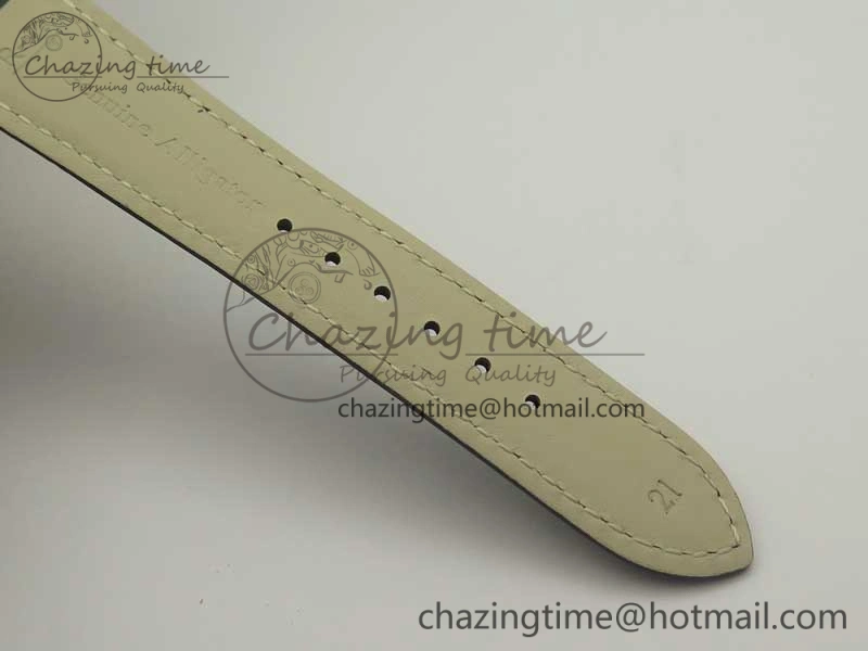 Master Ultra Thin Moon 1362520 RG ZF 1:1 Best Edition Gray Dial on Black Leather Strap A925