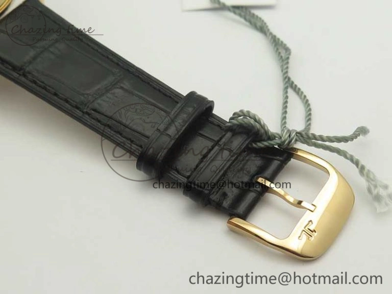 Master Ultra Thin Moon 1362520 RG ZF 1:1 Best Edition Gray Dial on Black Leather Strap A925