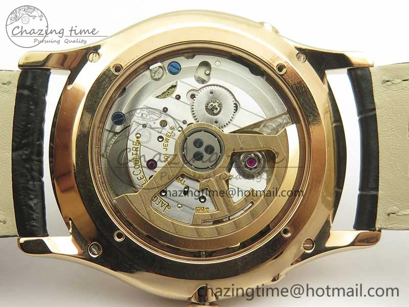 Master Ultra Thin Moon 1362520 RG ZF 1:1 Best Edition Gray Dial on Black Leather Strap A925