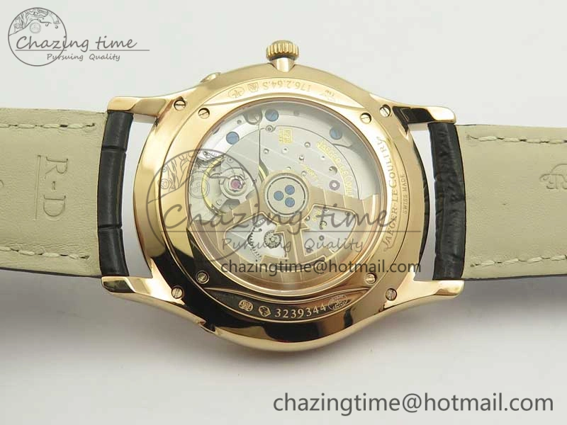 Master Ultra Thin Moon 1362520 RG ZF 1:1 Best Edition Gray Dial on Black Leather Strap A925