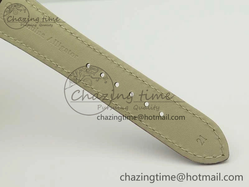 Master Ultra Thin Moon 1362520 RG ZF 1:1 Best Edition White Dial on Brown Leather Strap A925
