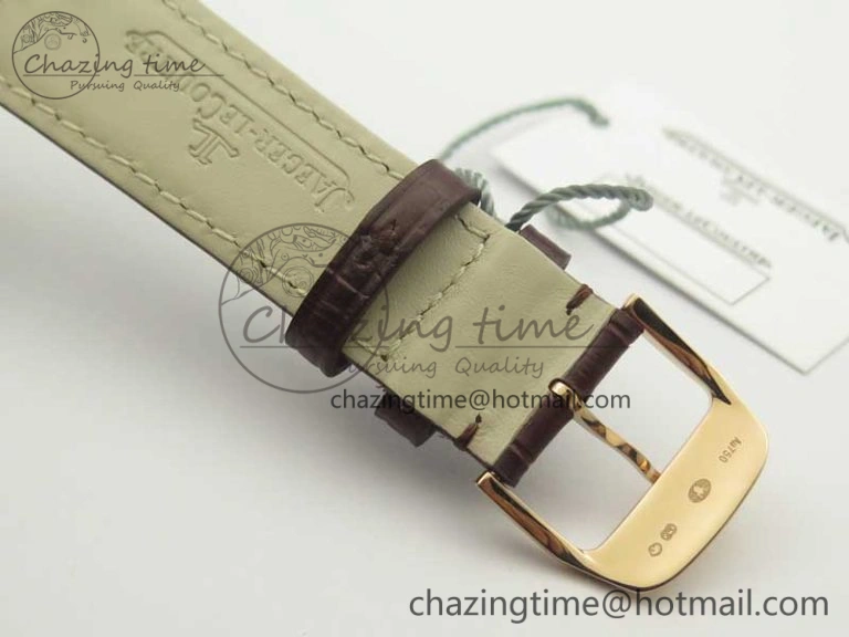 Master Ultra Thin Moon 1362520 RG ZF 1:1 Best Edition White Dial on Brown Leather Strap A925
