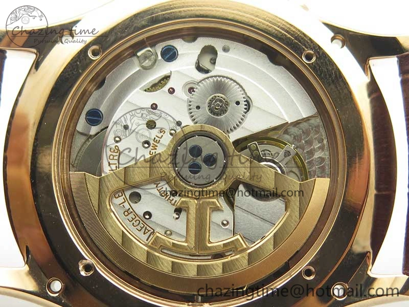 Master Ultra Thin Moon 1362520 RG ZF 1:1 Best Edition White Dial on Brown Leather Strap A925