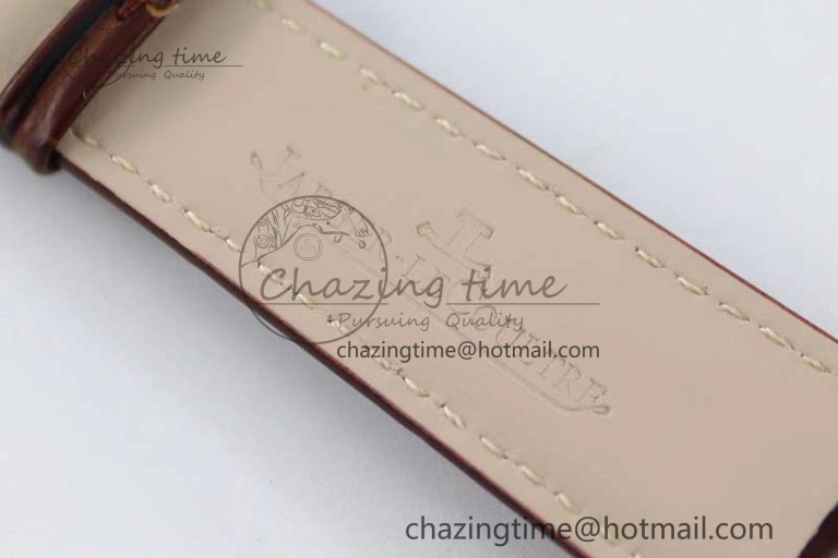 Master Ultra Thin Moon 136255J RG Q8F 1:1 Best Edition Gray Dial on Browm Leather Strap A925