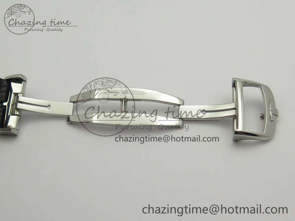 Master Ultra Thin Moon 1368420 SS GF 1:1 Best Edition White Dial on Black Leather Strap A925