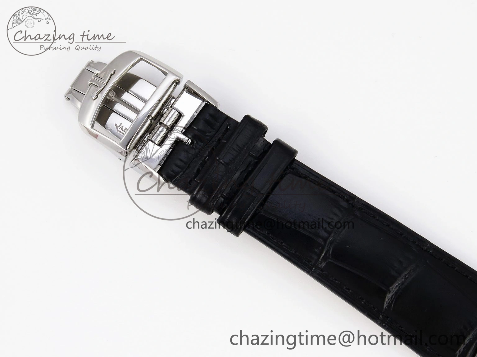 Master Ultra Thin Moon 1368420 SS ZF 1:1 Best Edition Blue Dial on Black Leather Strap SA925 Super Clone V2