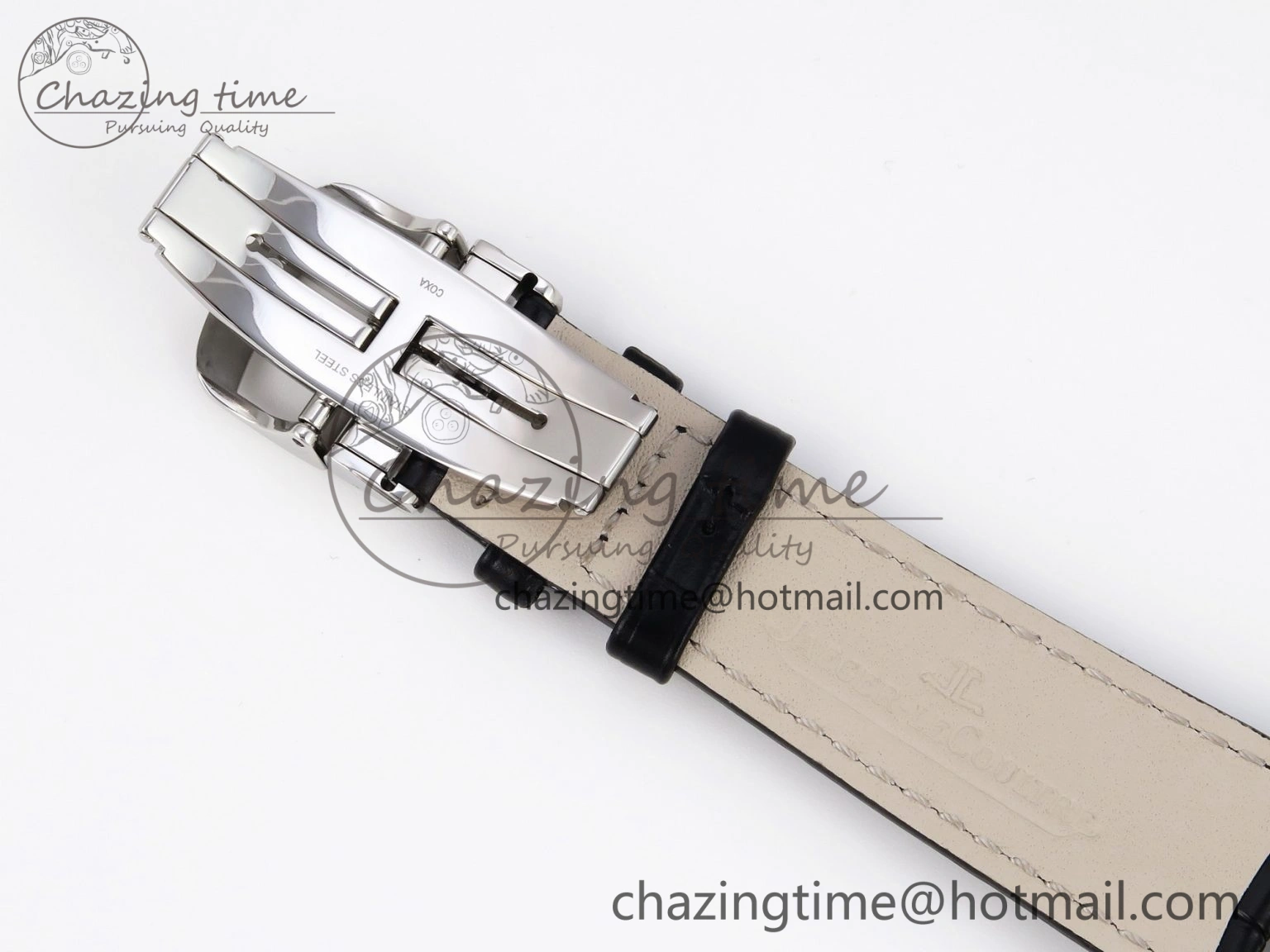 Master Ultra Thin Moon 1368420 SS ZF 1:1 Best Edition Blue Dial on Black Leather Strap SA925 Super Clone V2