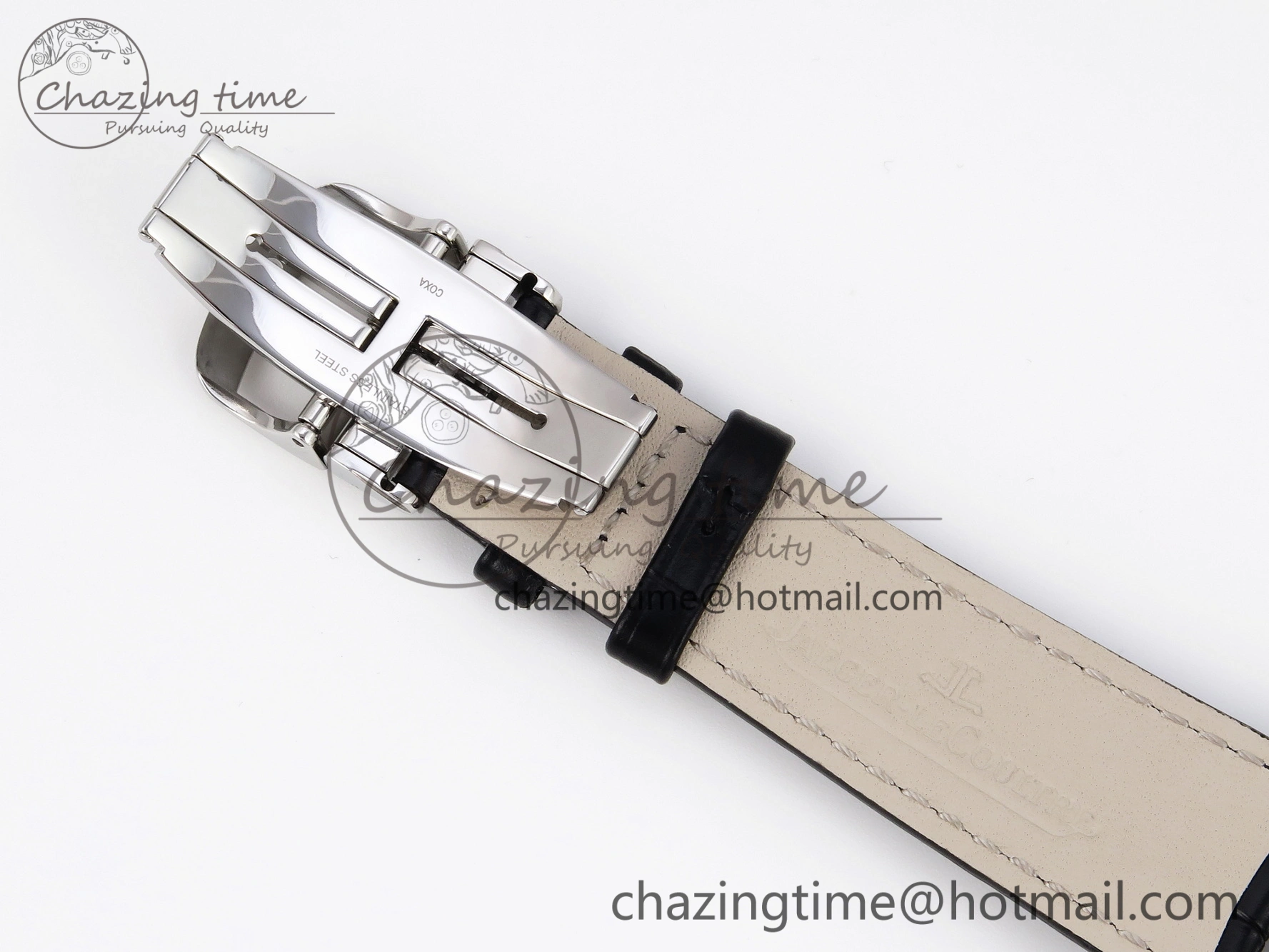 Master Ultra Thin Moon 1368420 SS ZF 1:1 Best Edition Blue Dial on Black Leather Strap SA925 Super Clone V2
