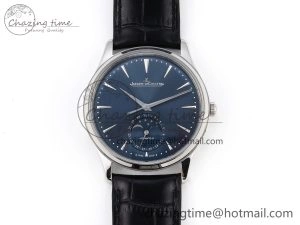 Master Ultra Thin Moon 1368420 SS ZF 1:1 Best Edition Blue Dial on Black Leather Strap SA925 Super Clone V2