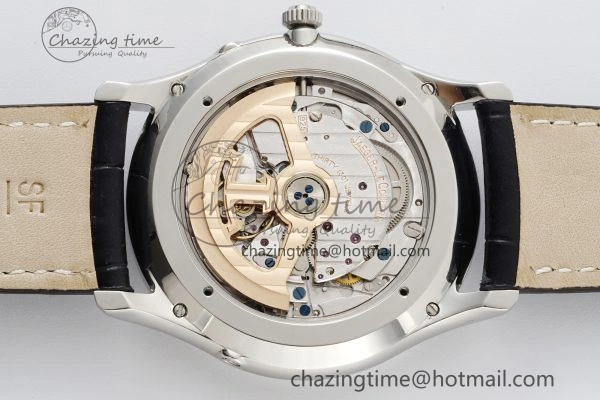 Master Ultra Thin Moon 1368420 SS ZF 1:1 Best Edition White Dial on Black Leather Strap V2 SA925 Super Clone