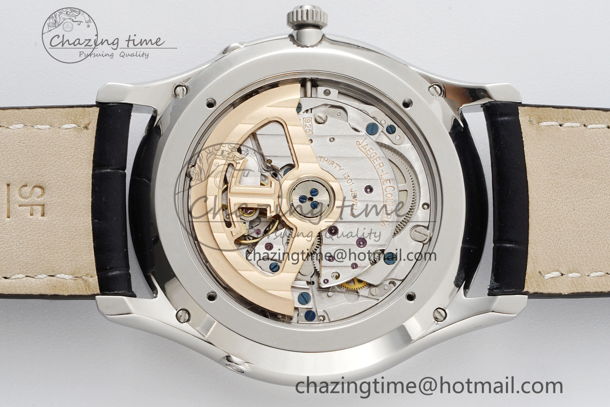 Master Ultra Thin Moon 1368420 SS ZF 1:1 Best Edition White Dial on Black Leather Strap V2 SA925 Super Clone