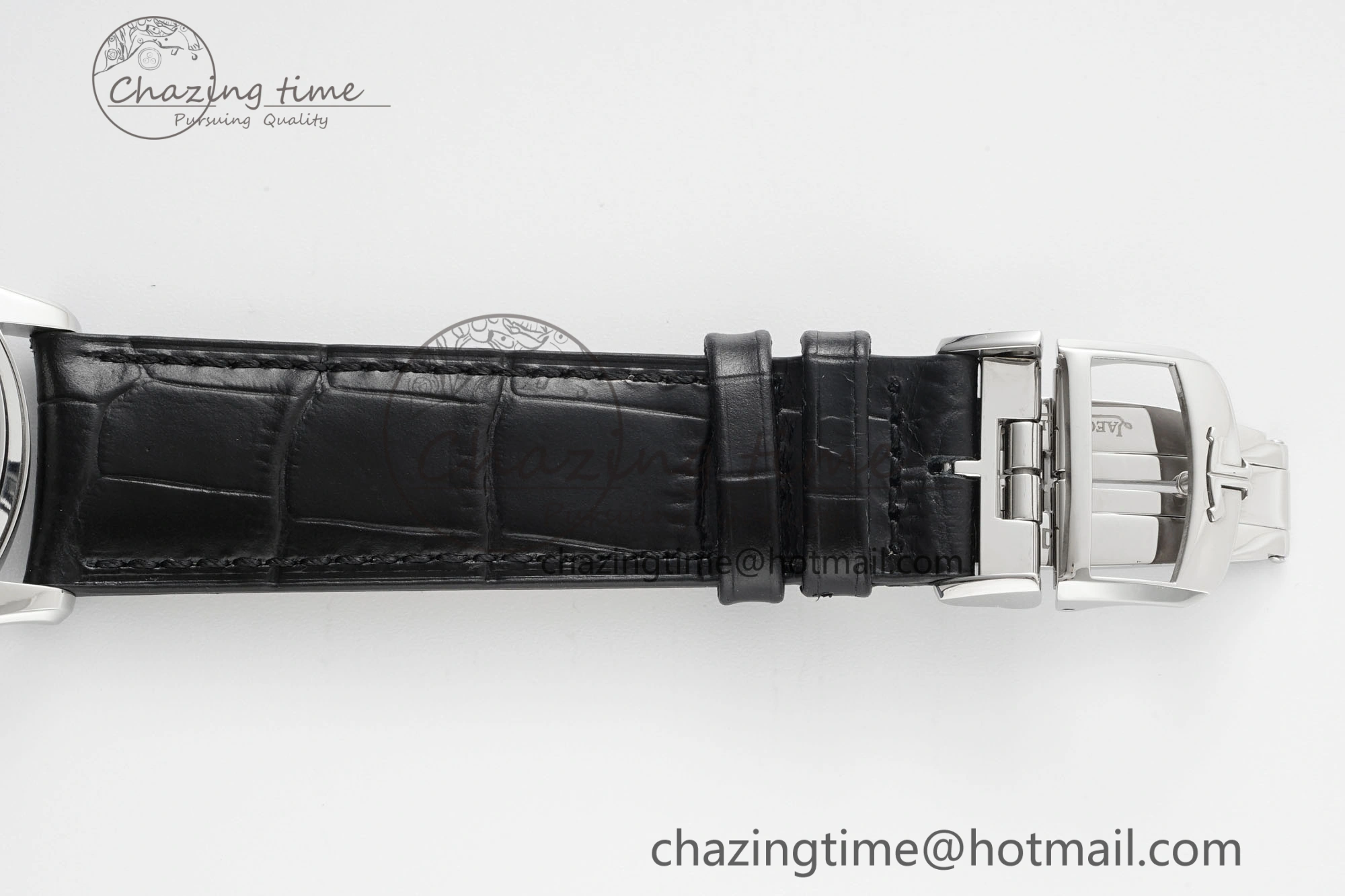 Master Ultra Thin Moon 1368420 SS ZF 1:1 Best Edition White Dial on Black Leather Strap V2 SA925 Super Clone
