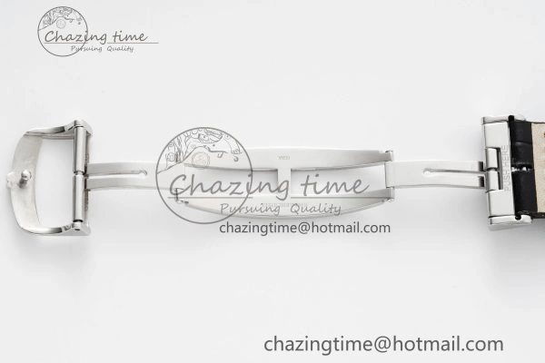 Master Ultra Thin Moon 1368420 SS ZF 1:1 Best Edition White Dial on Black Leather Strap V2 SA925 Super Clone