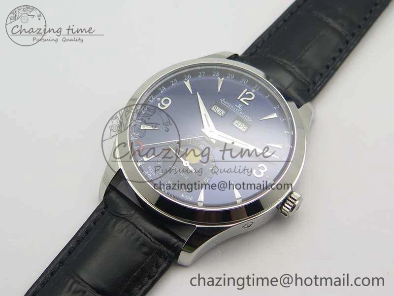 Master Ultra Thin Moonphase SS KMF Blue Dial On Leather Strap A866