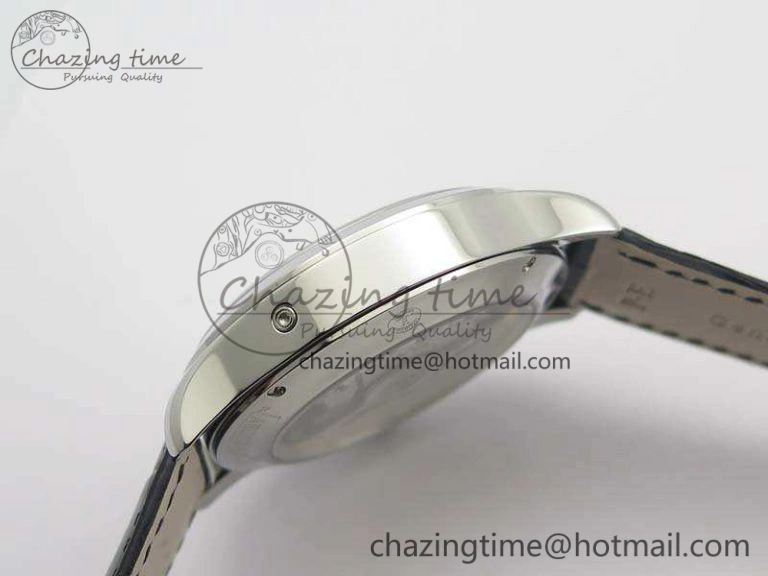 Master Ultra Thin Moonphase SS KMF Blue Dial On Leather Strap A866