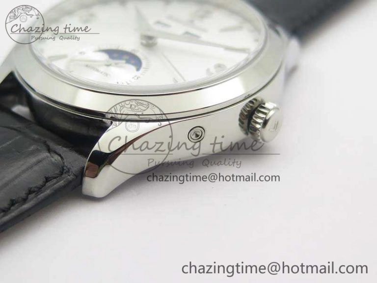 Master Ultra Thin Moonphase SS KMF Silver Dial On Leather Strap A866